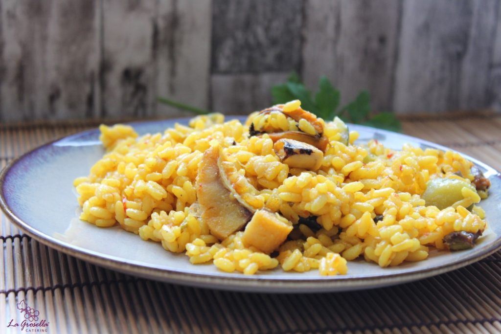 Paella ciega de marisco