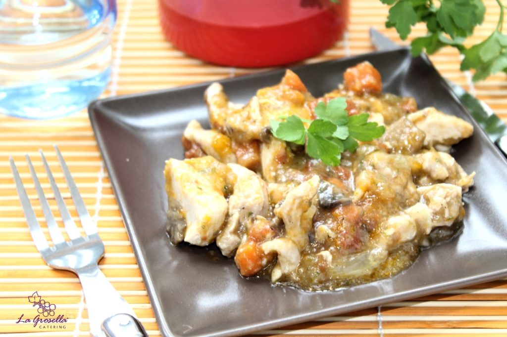 Ragú de pollo alla cacciatora