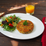 Comida a domicilio - Hamburguesa vegetal de col y quinoa