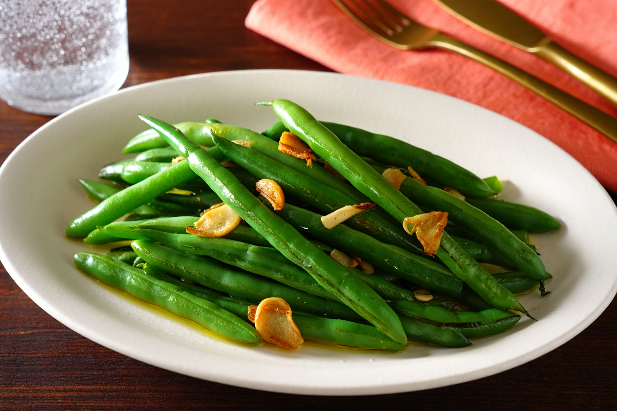 Judias-verdes-veganas-salteadas-con-ajo-de-La-Grosella