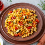 Comida a domicilio - Pasta espiral con verduras a la parrilla