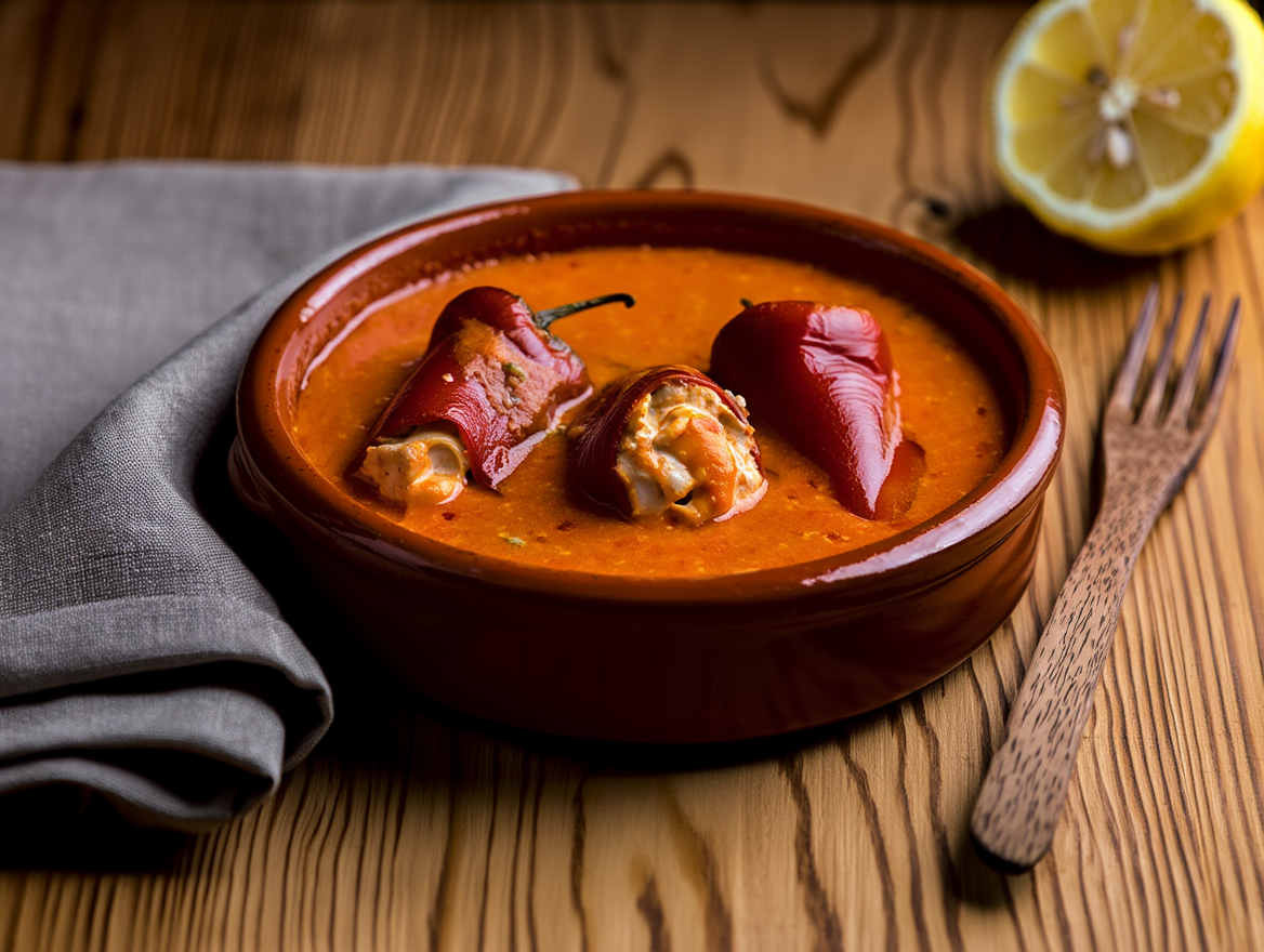 Pimientos del piquillo rellenos de marisco de L Grosela
