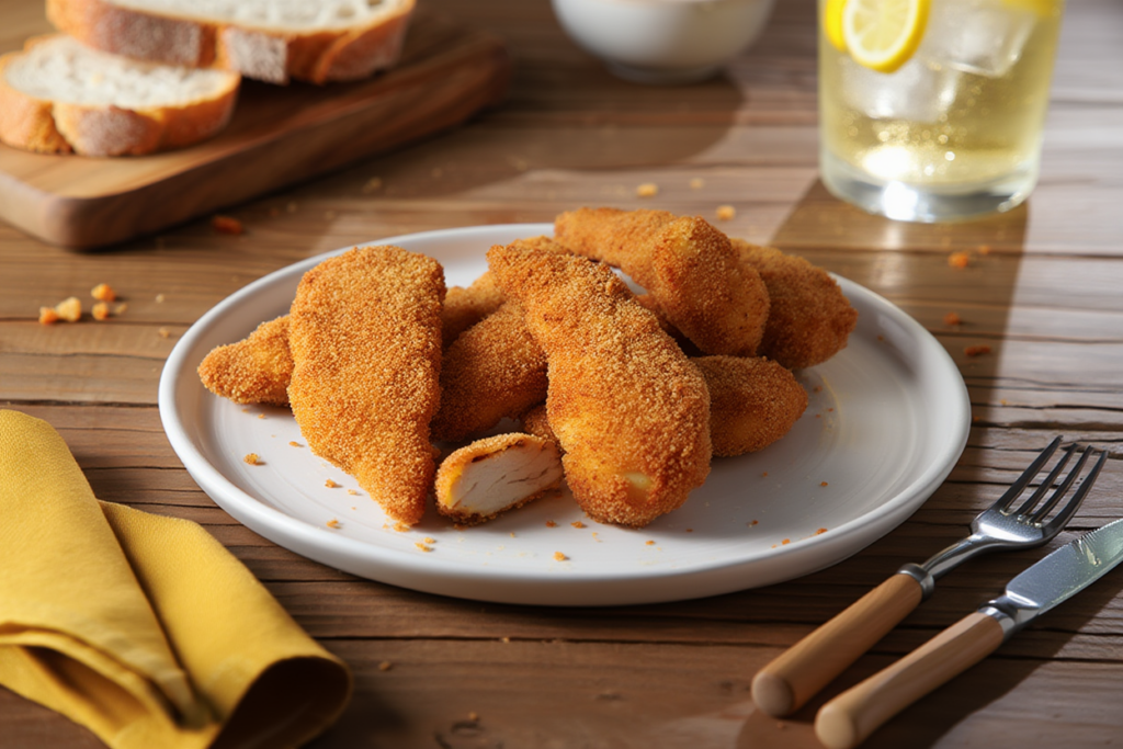 Solomillos de pollo empanados