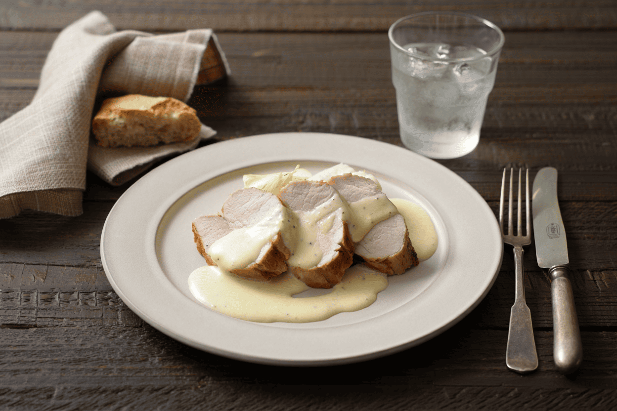 Secreto de cerdo con salsa gorgonzola Secreto de cerdo con salsa gorgonzola