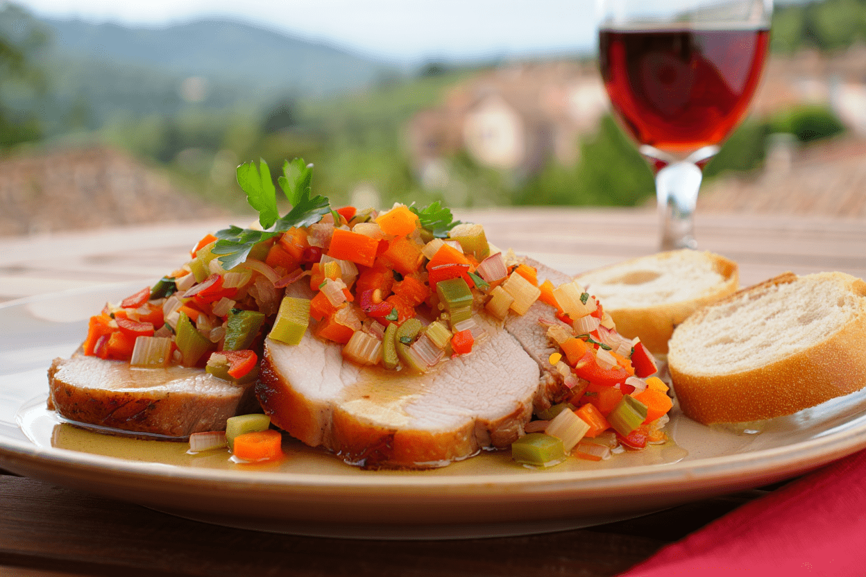 Arroz con pollo al estilo árabe Lomo asado a la jardinera