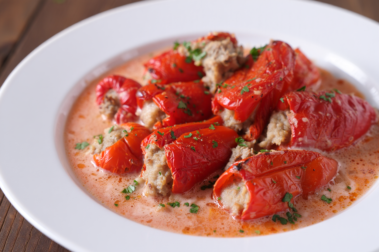 Pimientos del piquillo rellenos de carne Pimientos del piquillo rellenos de carne