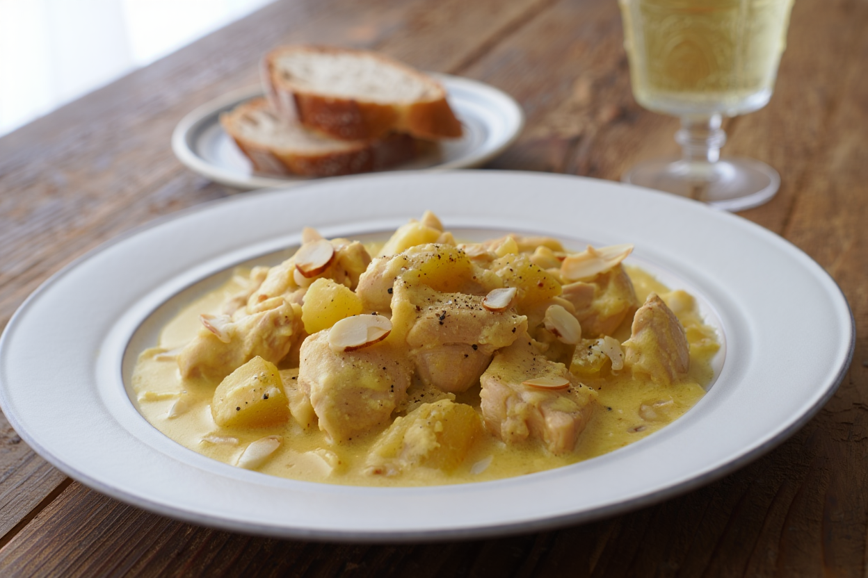 Ragú de pollo con salsa de almendras de La gRosella