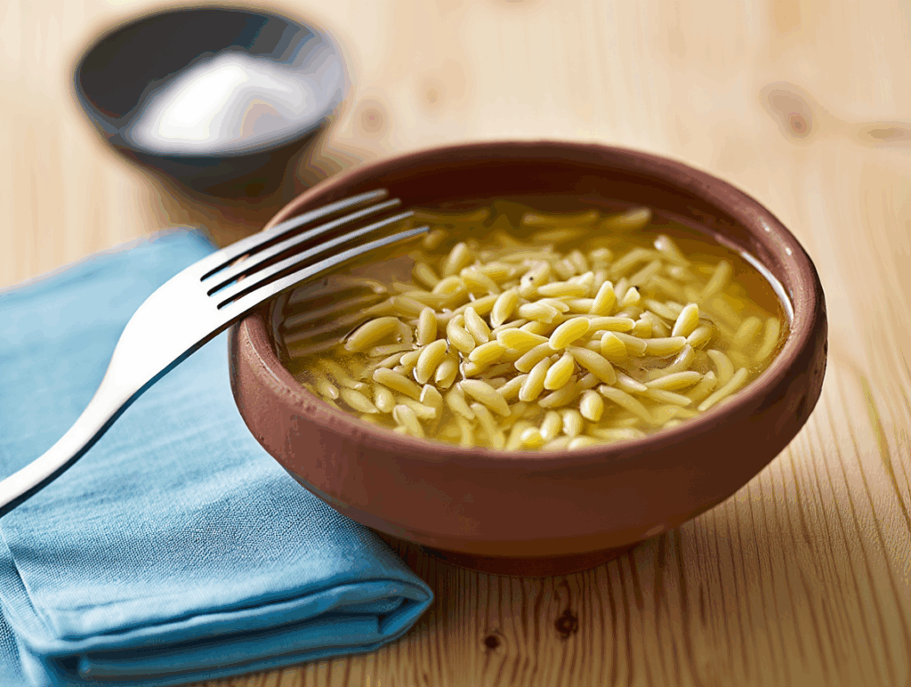 Sopa de pollo con puntalette