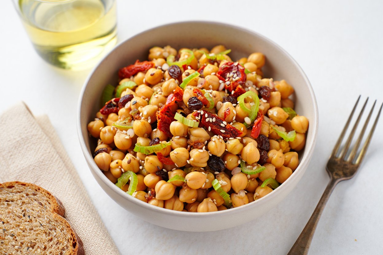 Ensalada-de-garbanzos-con-tomates-secos-y-pasas-de-La-Grosella