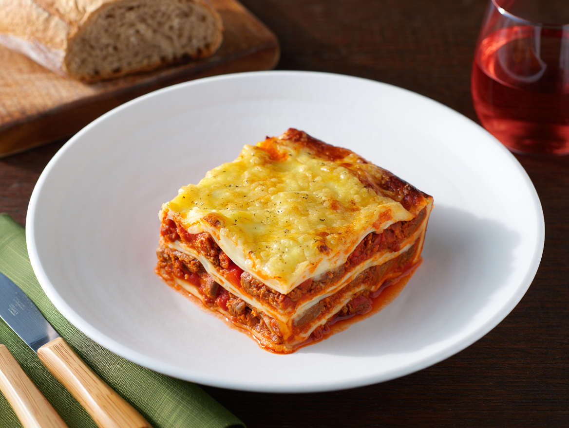 Lasaña de carne DE lA gROSELLA