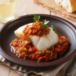 Comida a domicilio - Bacalao al vapor con pisto manchego