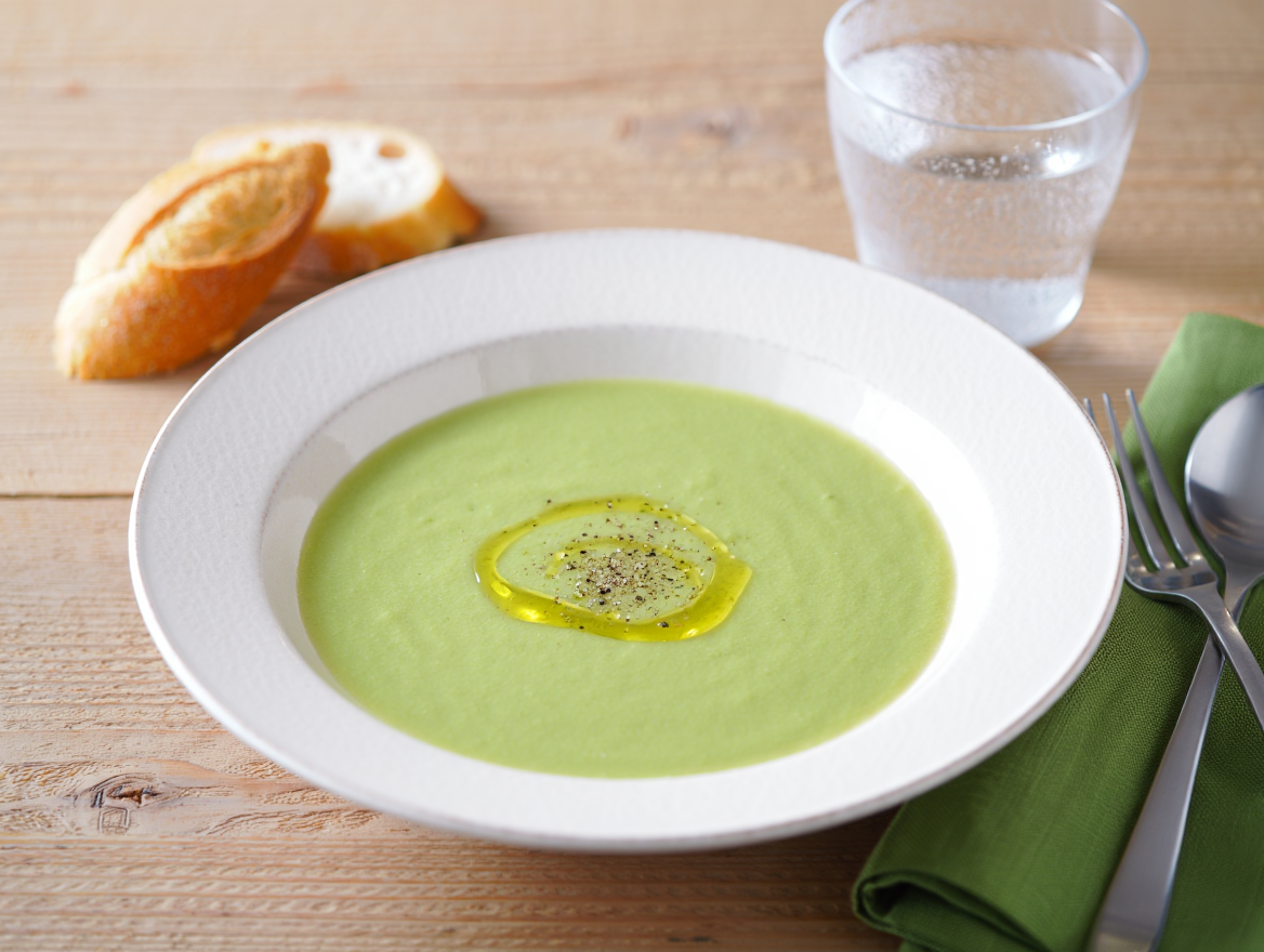 Crema-de-calabacin-de-La-Grosella-en-mesa