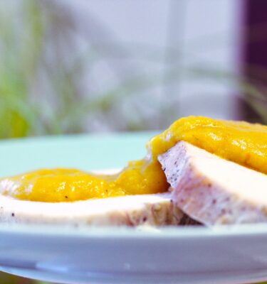 Pavo asado con pure de manzanas de La Grosella