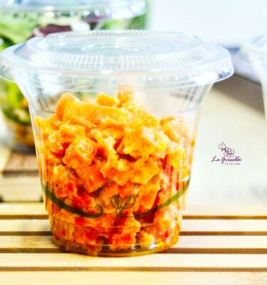 Estofado de zanahoria vasito compostable