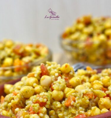 Ensalada de garbanzos con mijo y salsa Perrins de La Grosella