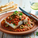 Comida a domicilio - Bacalao al vapor con salsa veracruzana