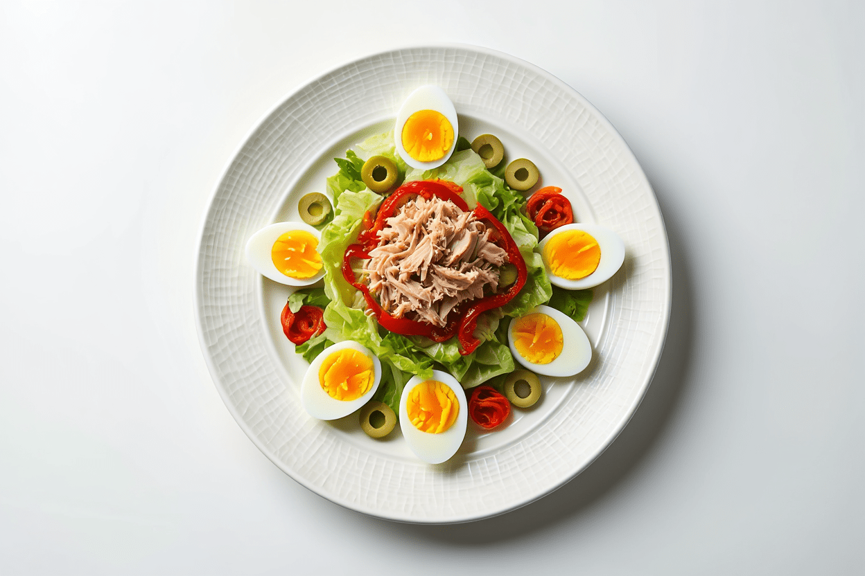 Ensalada iceberg con atún y pimientos 1