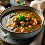 Comida a domicilio - Sopa de garbanzos con setas