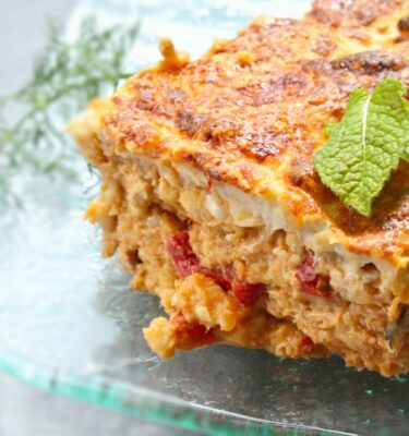 Lasaña de pescado de La Grosella