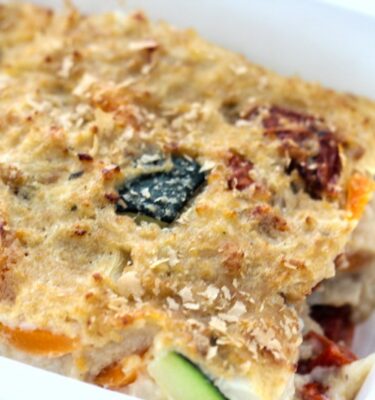 Verdura gratinada vegana de La Grosella