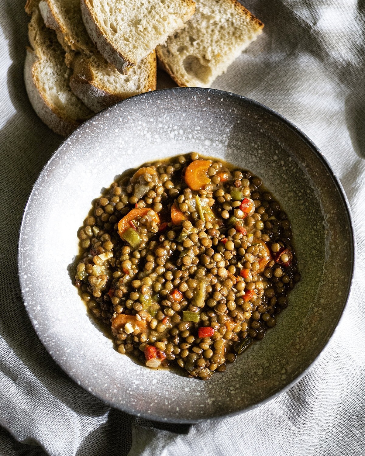 Lentejas BELUGA con ajetes y calabaza Lentejas BELUGA con ajetes y calabaza