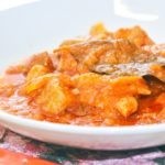 Comida a domicilio - Ragú de pavo con salsa de tomate y puerros