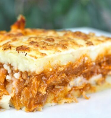 Pastel de patatas y pulled pork con salsa barbacoa de La Grosella 1