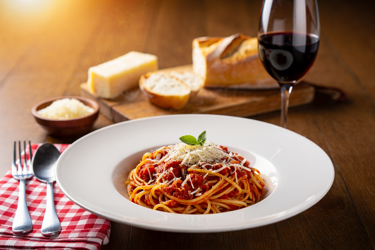 Espaguetis all´amatriciana de La Grosella