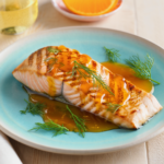 Comida a domicilio - Salmón noruego con salsa de cítricos y eneldo