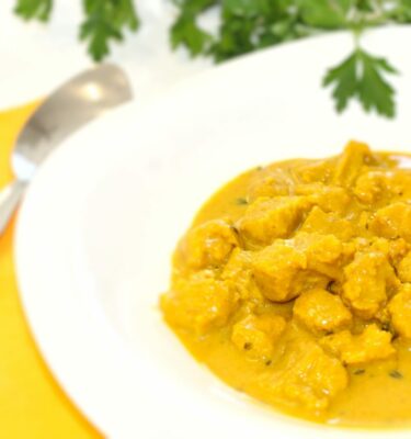 Soja texturizada al curry amarillo de La Grosella