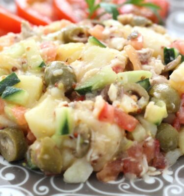 Ensalada de patata con esturión de La Grosella