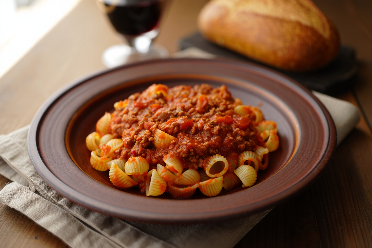 Macarrones a la boloñesa Macarrones a la boloñesa