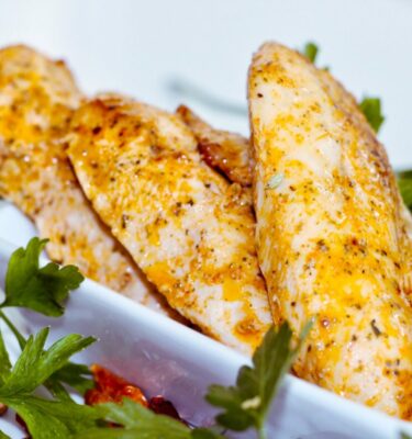 Solomillo de pollo al chimichurri de La Grosella