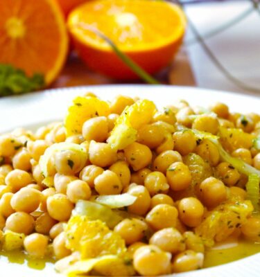 Ensalada de garbanzos con naranja e hinojo de La Grosella