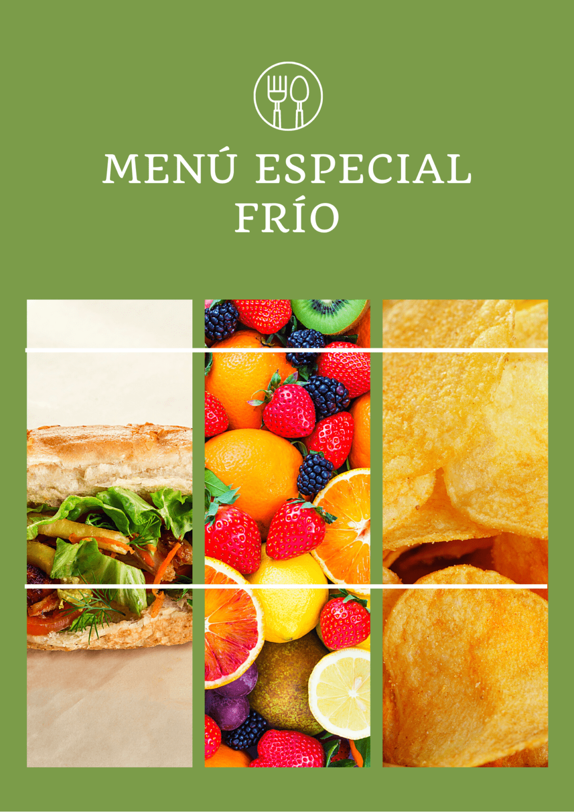 Menú Especial Frío Menú Especial Frío