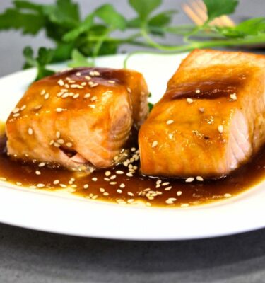 Salmón con salsa teriyaky de La Grosella