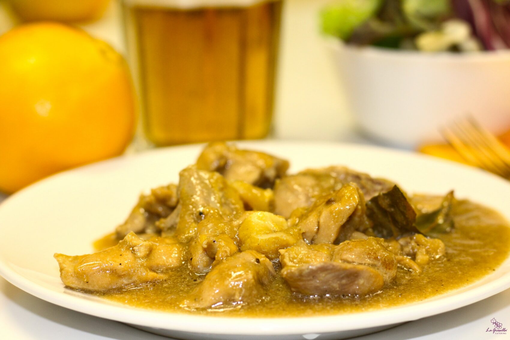 Ragú de pollo con tomate y cítricos Ragú de pollo con tomate y cítricos