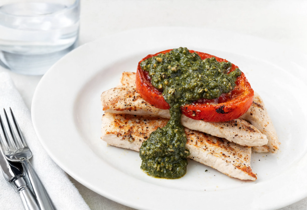Solomillos de pollo caprese