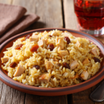 Comida a domicilio - Arroz con pavo y pasas