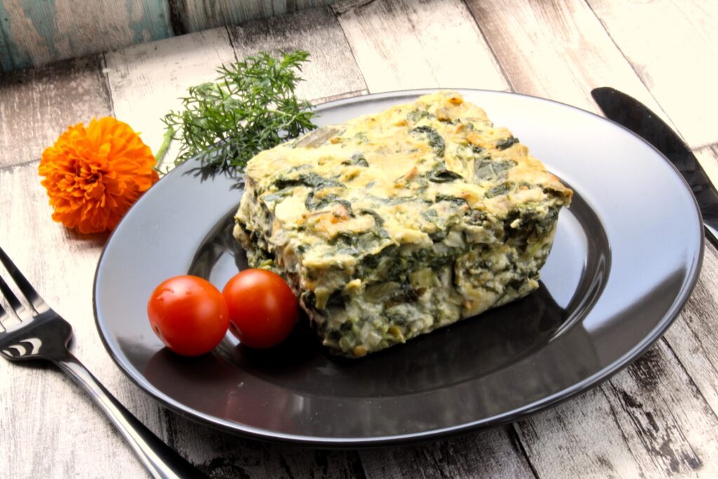Quiche de espinacas y queso de cabra