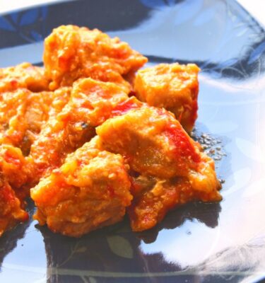 Tacos-de-lomo con tomate -emplatado-de-La-Grosella