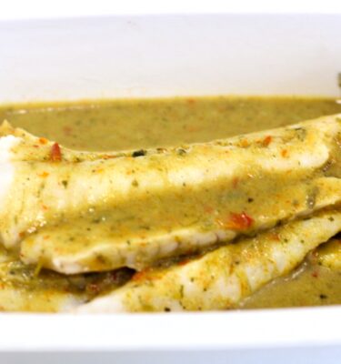 Merluza en salsa de curry verde de La Grosella 1