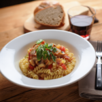 Comida a domicilio - Pasta espiral a la boscaiola