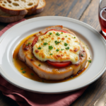 Comida a domicilio - Lomo gratinado con tomate y queso de cabra