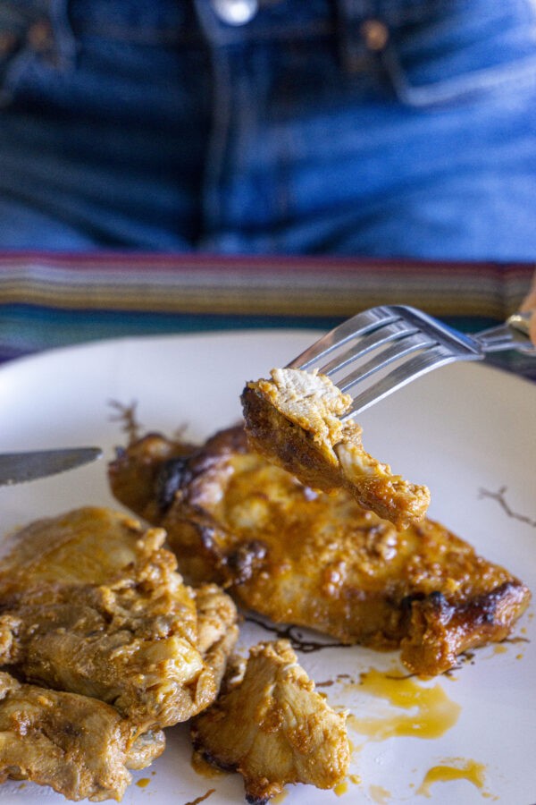 Contramuslos de pollo asados al estilo peruano