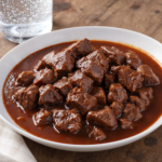 Comida a domicilio - Cerdo guisado con salsa inglesa
