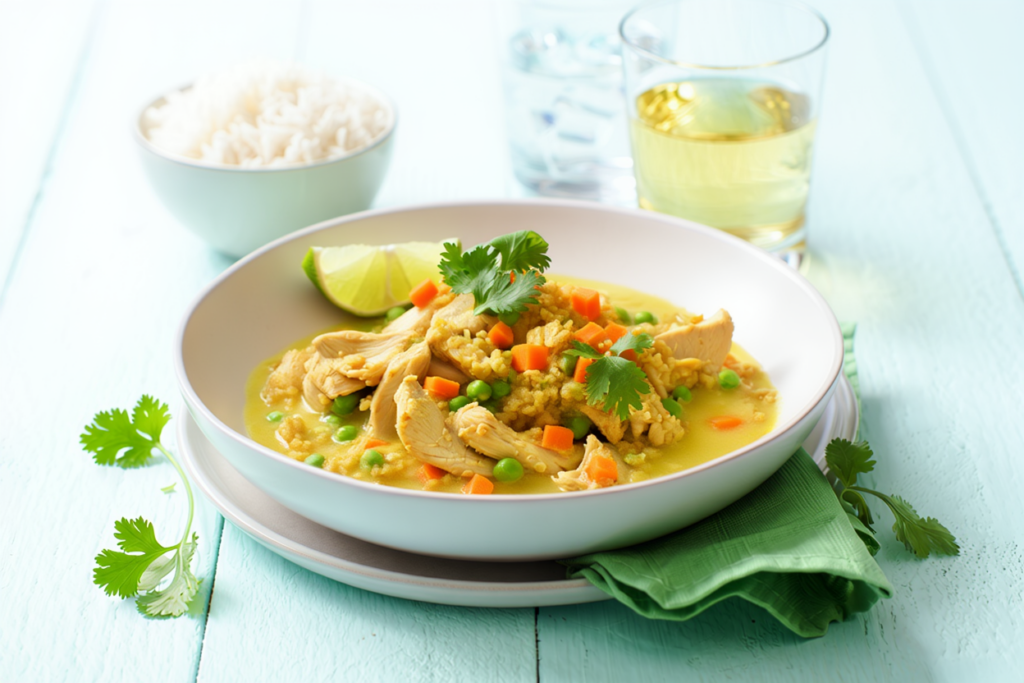 Ragú de pollo al cilantro y lima