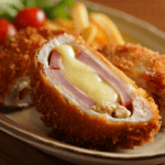 Comida a domicilio - Cachopo de cerdo con jamón york y queso