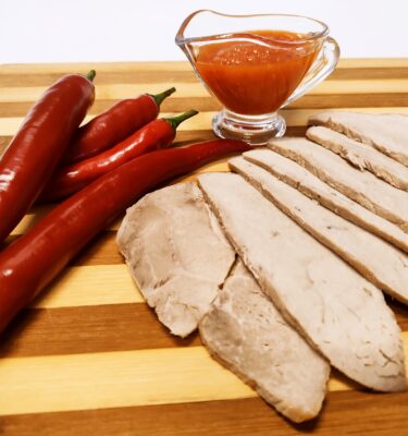 Jamón asado con salsa adzhika1