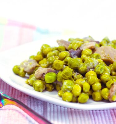 Guisantes con setas de La grosella